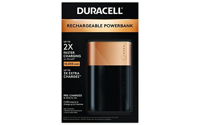 Duracell Rechargeable Powerbank 10050 mAh - 3 day portable charger