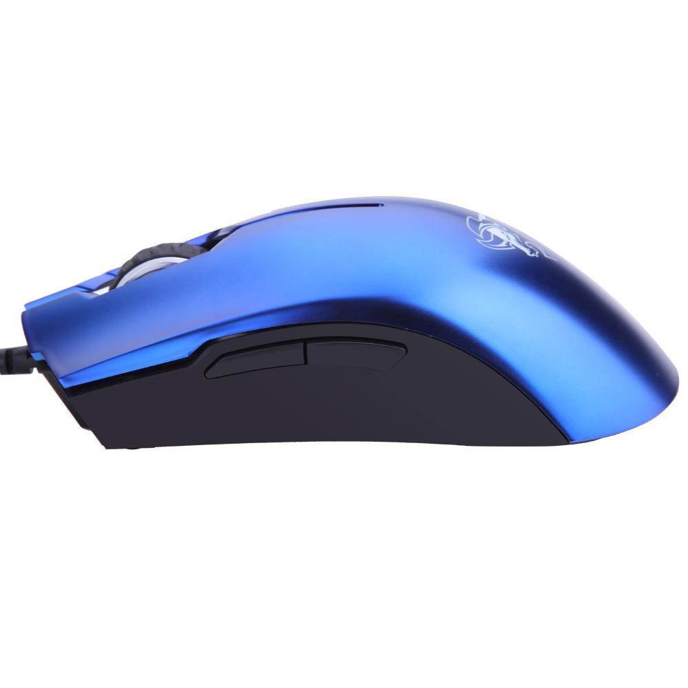 Rantopad FF Gaming Mouse with 5 Buttons, 800/1600/3500DPI, 1000MHz, Breathing Ambient LED Backlit, 2m Wired Gold-plated USB, Plug-and-play, Ergonomic, Fluorescent Green