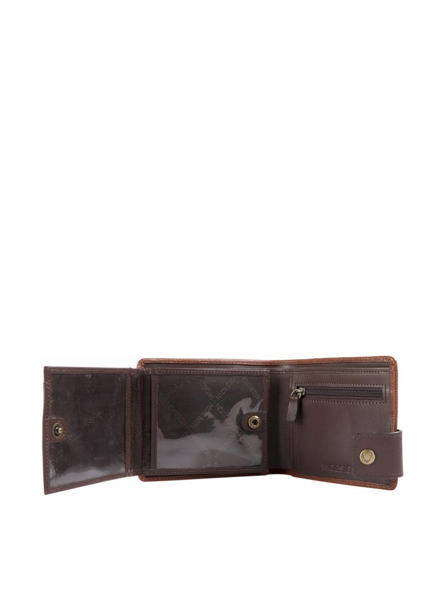 Hidesign Brown Solid Rfid Bi-Fold Wallet for Men