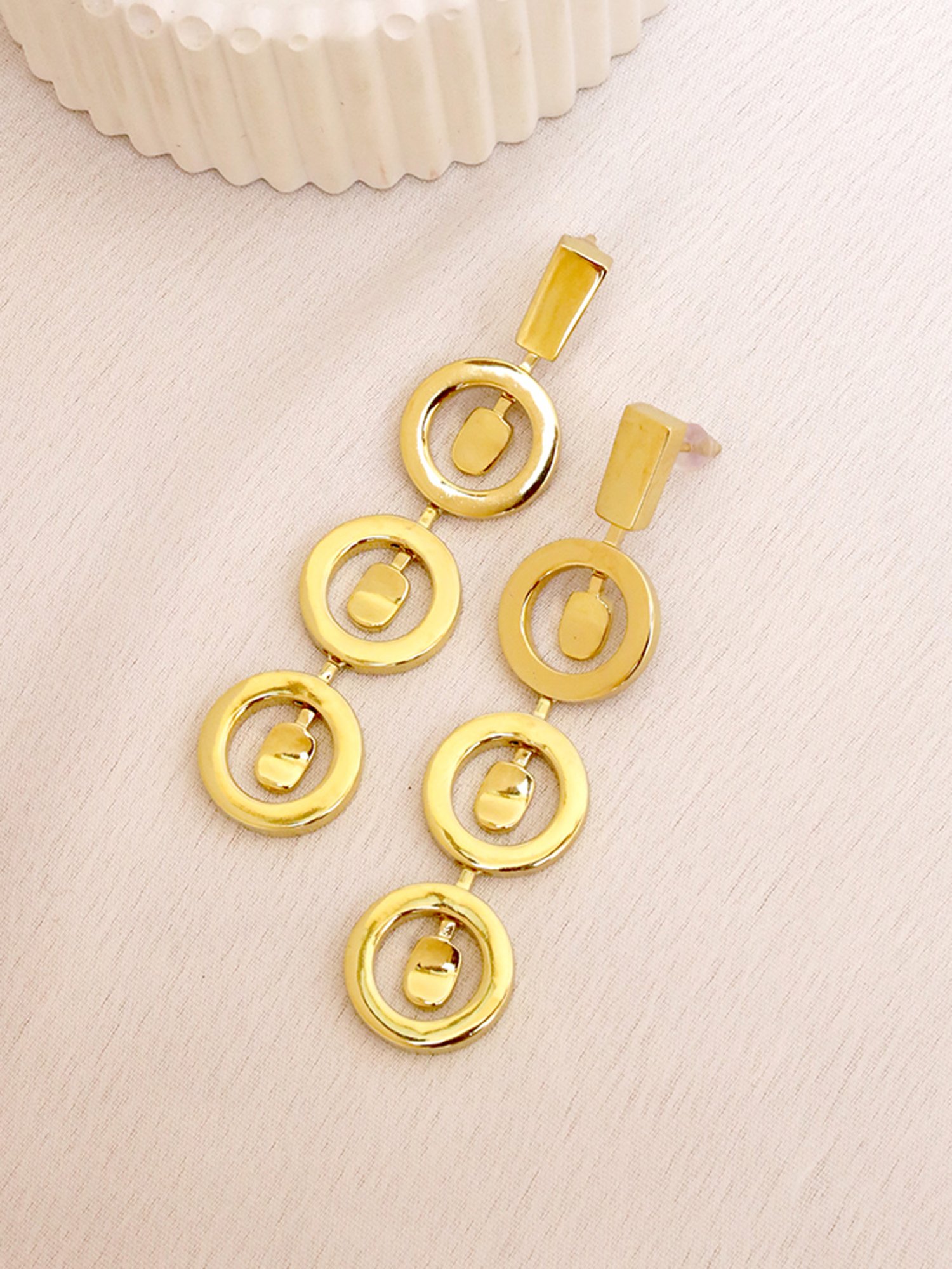 Perfectly Average Open Circle Hanging Earrings