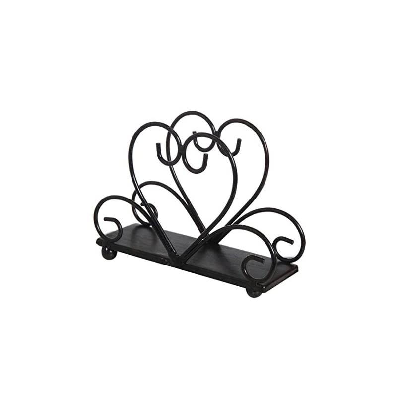 Table Napkin Holder Freestanding Tissue Dispenser (Black)