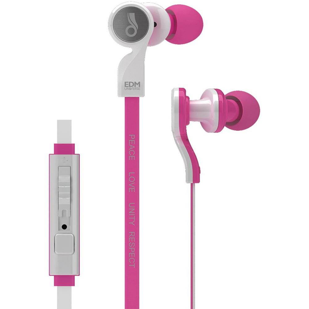 MEElectronics In-Ear Headphones with Headset Functionality Pink  w/ Case Bundle