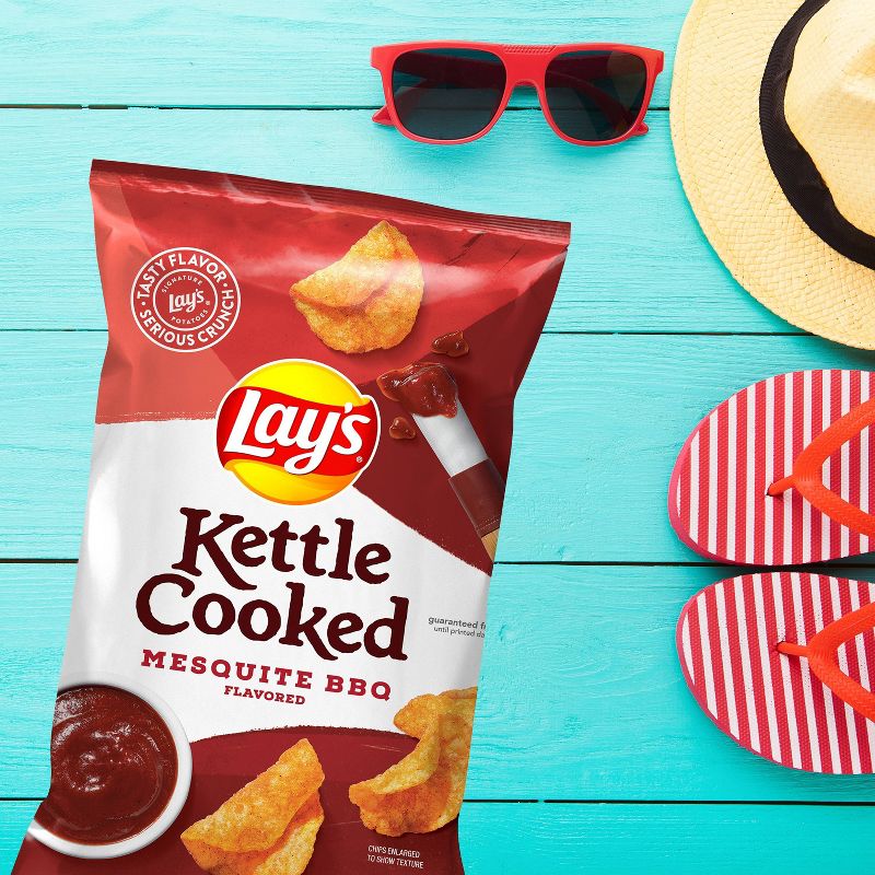 Lay's Mesquite BBQ Flavored Kettle Cooked Potato Chips - 8oz
