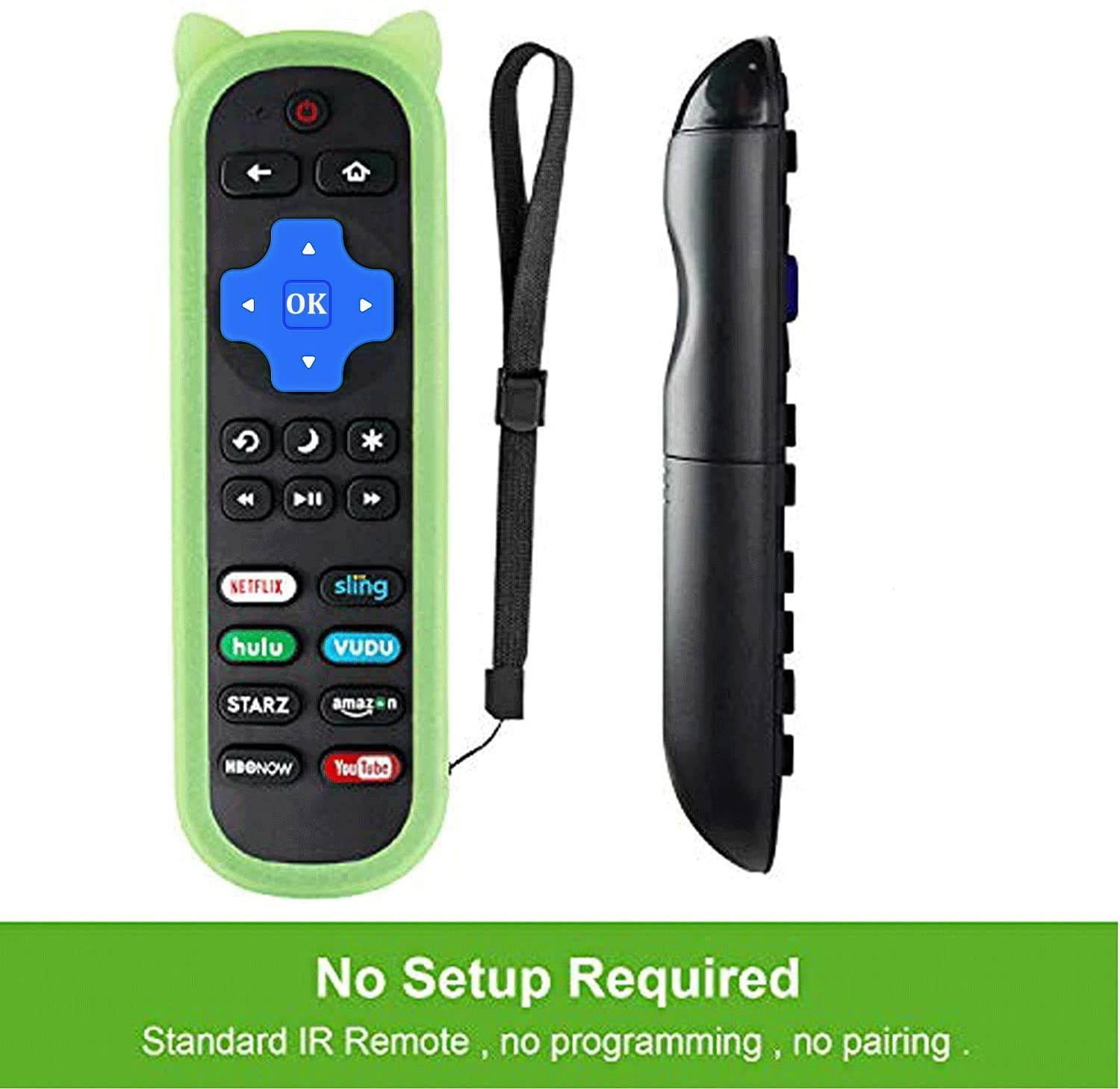 Motiexic Remote Control Compatible with All TCL Roku TV, Universal for TCL 4K Smart Roku TV Remote Control, 2020 Update Version with 8 Channel Shortcut Keys, with Glow Protective Case