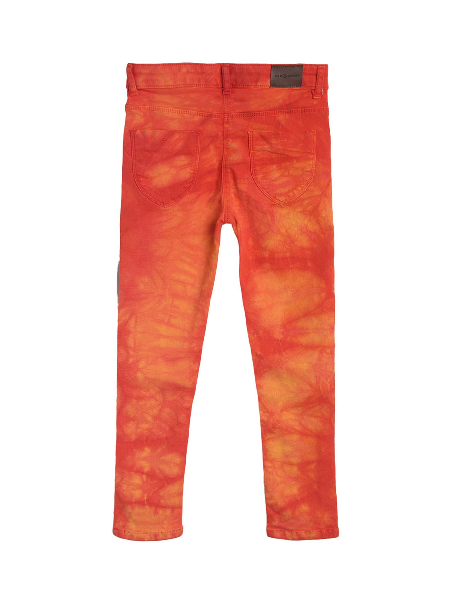 Tales & Stories Boys Orange Printed Trousers