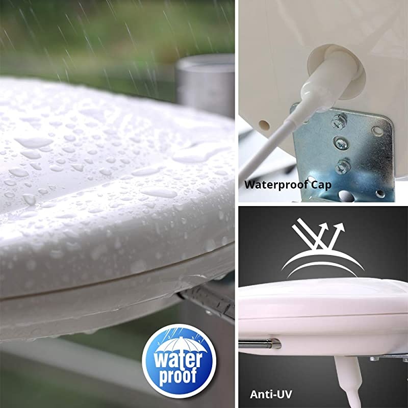 Generation ANTOP Outdoor Amplified HDTV Antenna with OmniDirectional Reception Enchanced VHFUHFLong 65 Miles Range with High Gain Amplifier Booster Fit IndoorOutdoorRVAttic Use