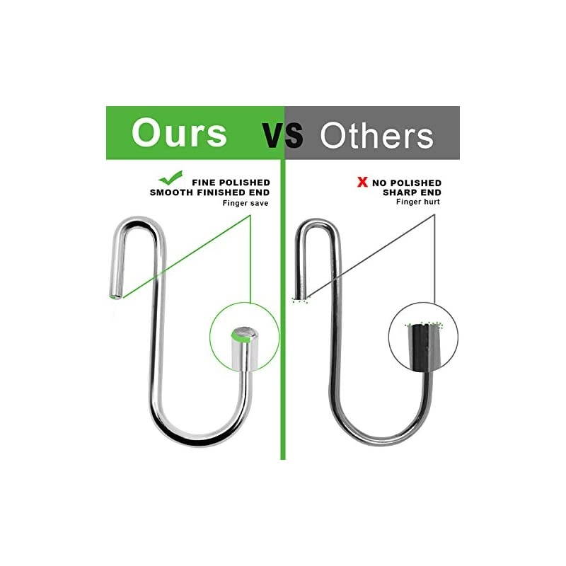 30 Pack  Heavy Duty S Hooks Pan Pot Holder Rack Hooks Hanging Hangers S Shaped Hooks for Kitchenware Pots Utensils Clothes Bags Towels Plants