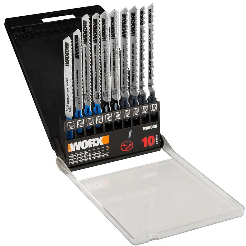 Worx WA8006  BladeRunneR 10 pc T-Shank Blade Assortment