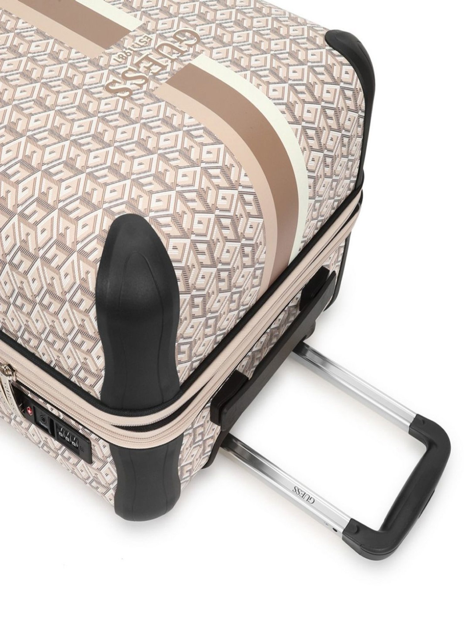 Guess Sand   Medium Hard Cabin Trolley Bag