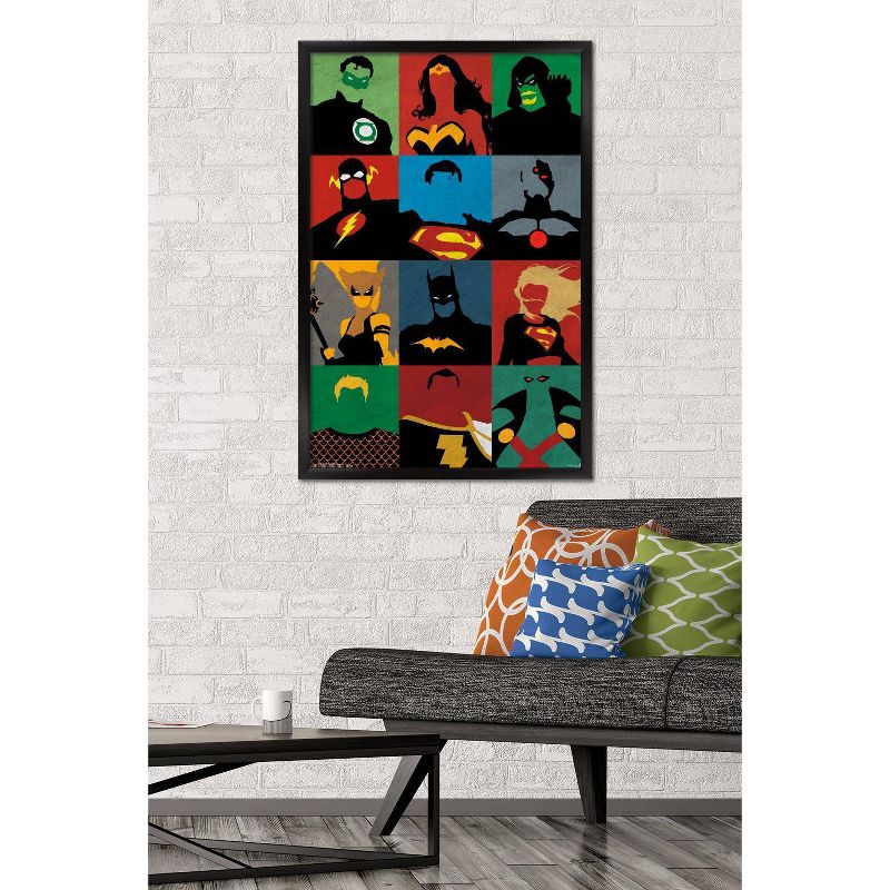 Justice League - Minimalist Framed Poster Trends International
