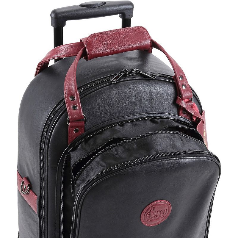 Gard Triple Trumpet Wheelie Black Leather with Burgundy Leather Trim
