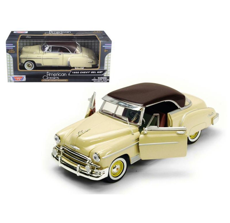 1950 Chevrolet Bel Air Cream 1/24 Diecast Model Car by Motormax
