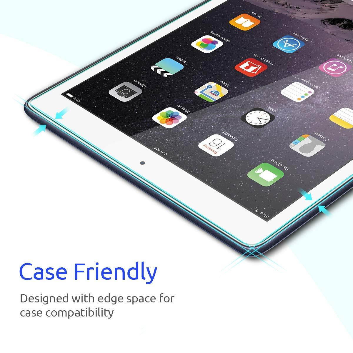 [2 Pack]Ainope iPad 9.7 6th Generation Screen Protector,[Easy Install Frame]Tempered Glass Screen Protector for iPad Pro 9.7/iPad 5/iPad Air 2 -Apple Pencil Compatible/High Definition/Anti-scratch