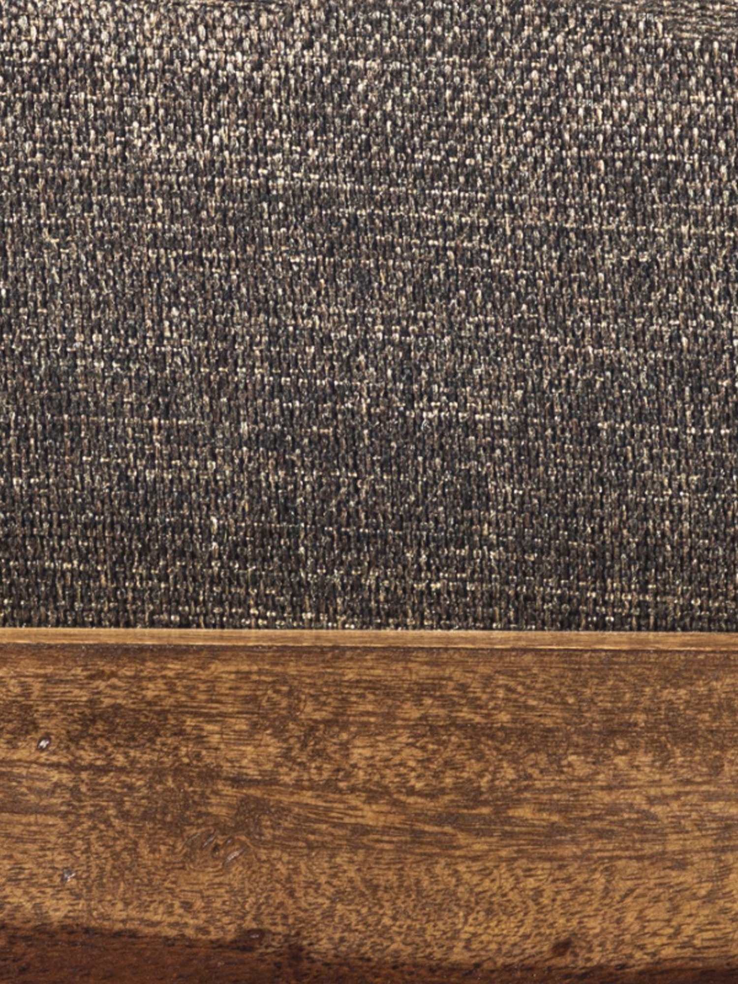 Ikiriya Amber Brown Wood Foot Stool Teak Finish