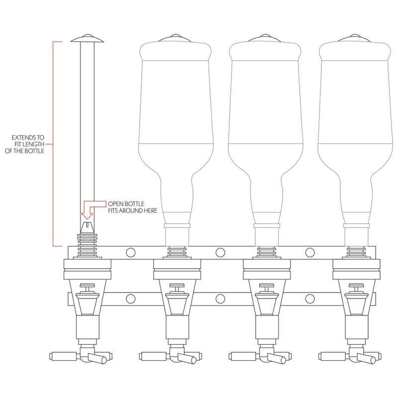 Wyndham House 4-Bottle Liquor Dispenser
