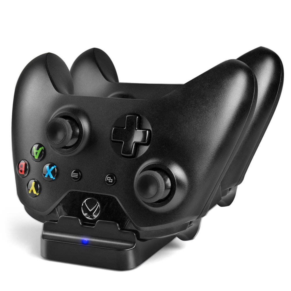 DC 5V Dual Charging Station Dock Stand W/Mini usb charge cable+ 2 Battery For Xbox One Wireless Controller