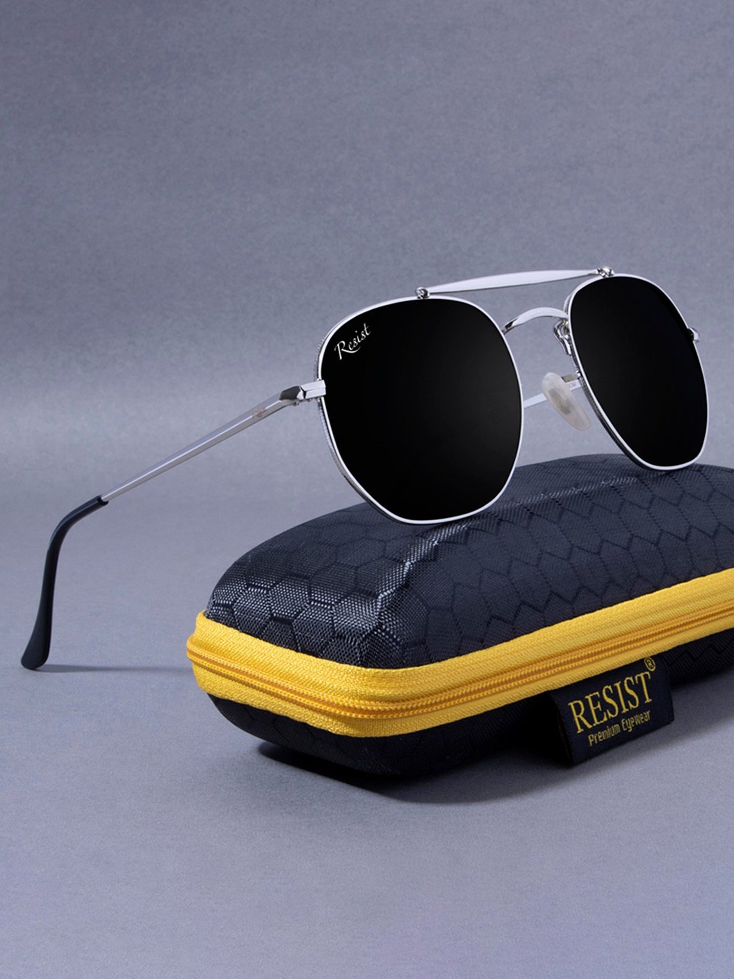 Resist Eyewear Black UV Protection Unisex Sunglasses