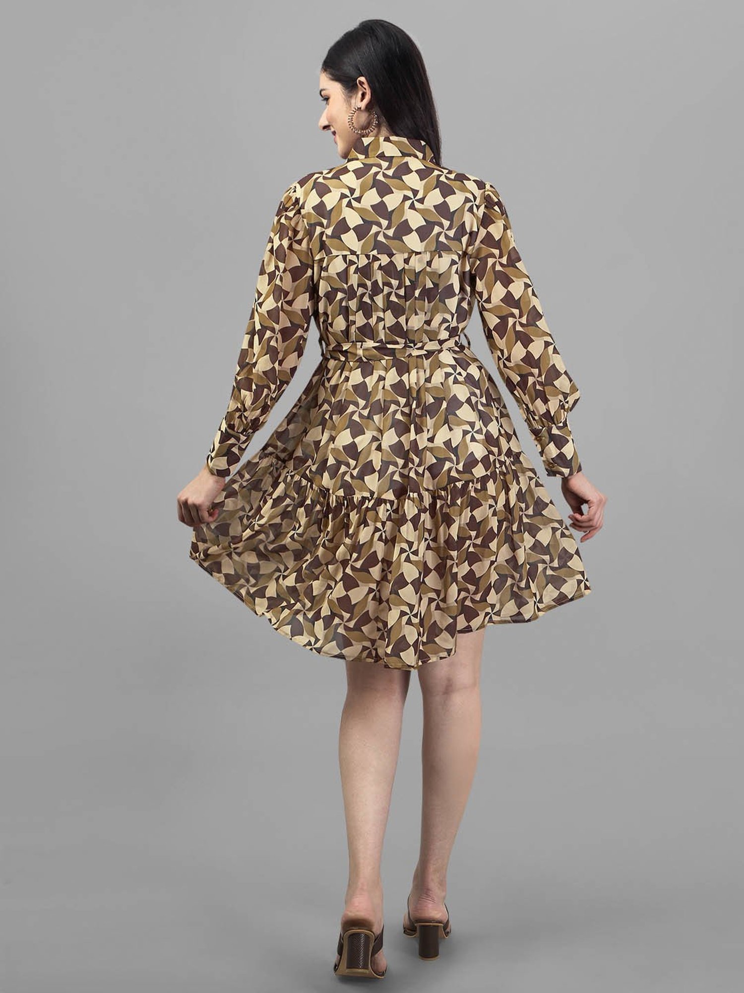 MASAKALI.CO Multicolor Printed A Line Dress