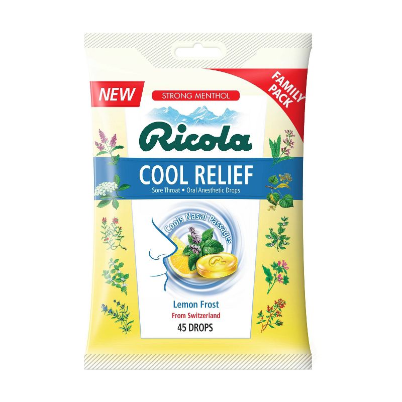 Ricola Cool Relief Lemon Frost Throat Lozenges - 45ct