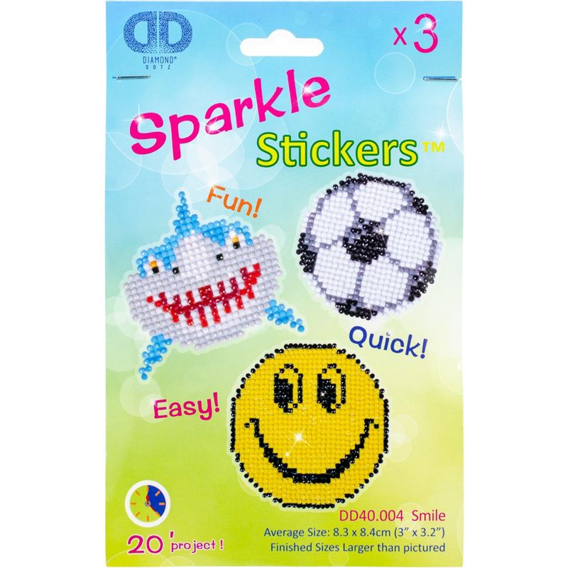 Diamond Dotz Diamond Embroidery Facet Art Sticker Kit-Assorted Smile 3/Pkg