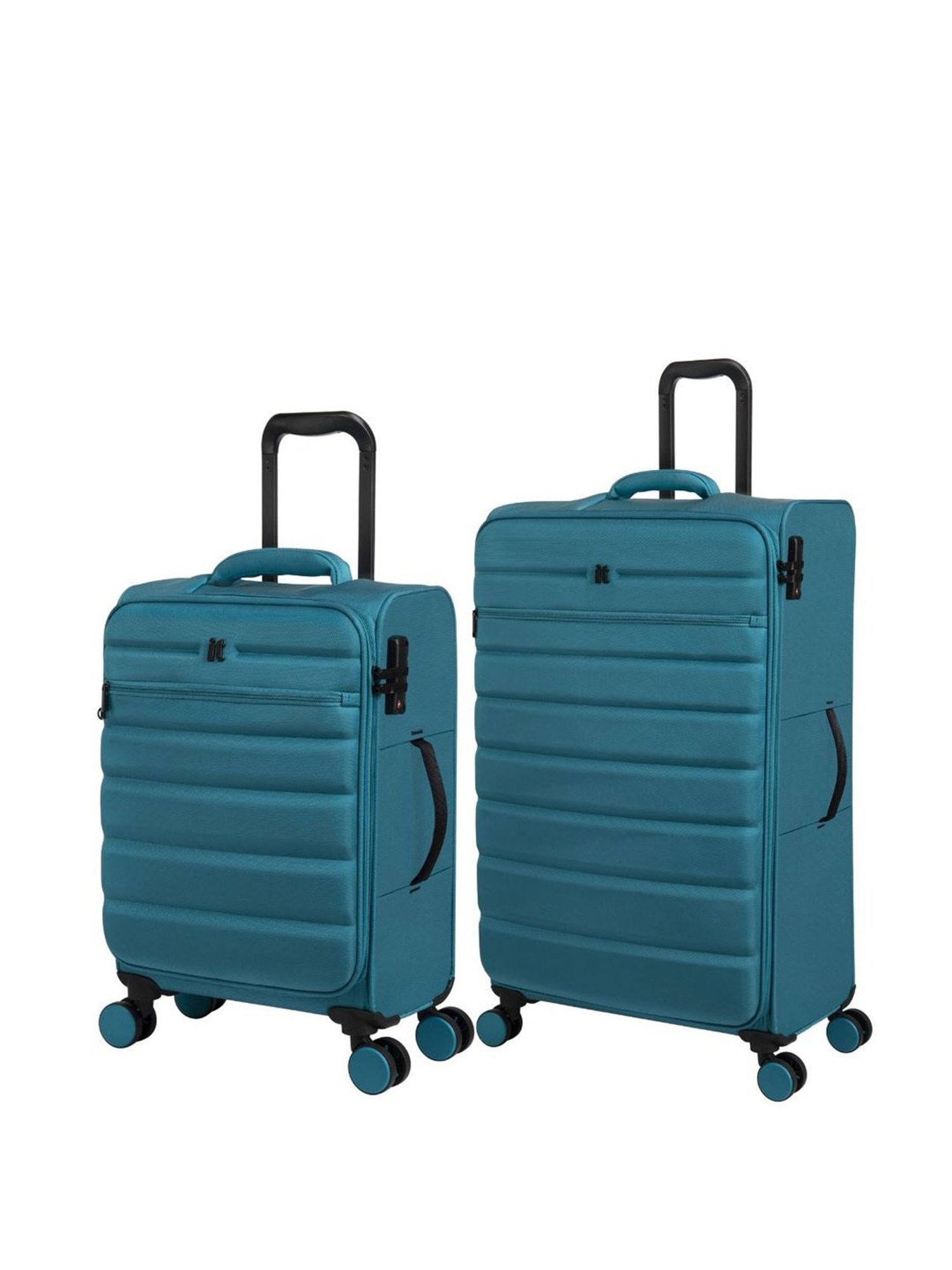 it luggage Census Grey Combo-Medium & Cabin 28 & 20 inches Soft Case Luggage Trolley with TSA Lock