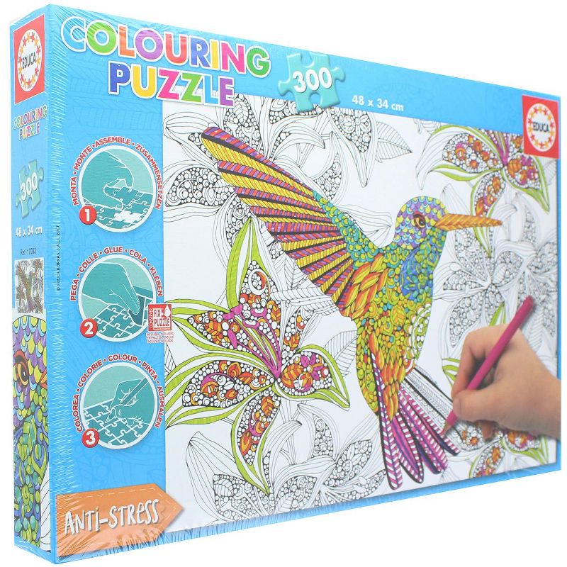 Educa Borras Hummingbird 300 Piece Coloring Jigsaw Puzzle