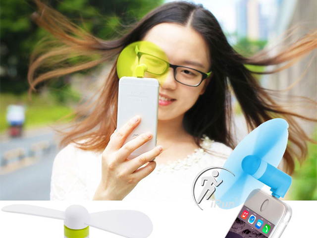 Portable Handheld Electric Hand Fan 2in1 Lightning 8Pin w/Micro USB Mini Cooler Fan for iPhone 7 6 Plus 5 Series /Samsung s7 s7 Edge S6 S6 Edge and more Android Phones - White
