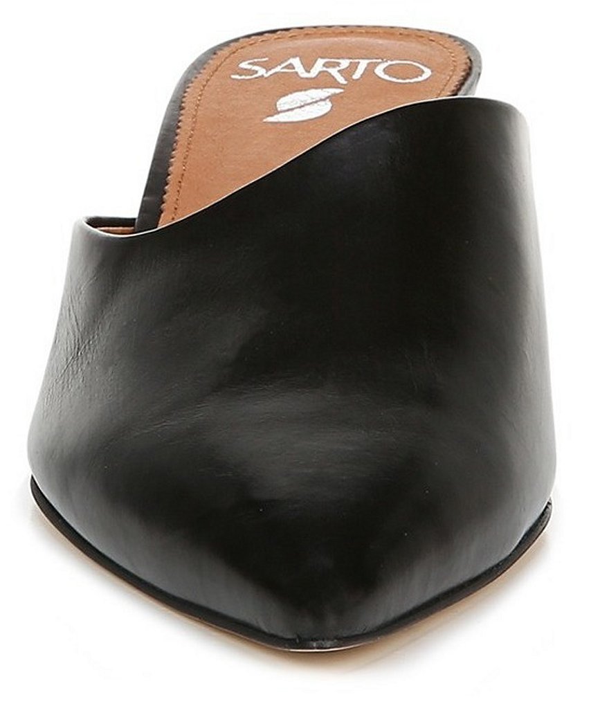 Schutz Sionne Clear Vinyl Pointed Toe Mules