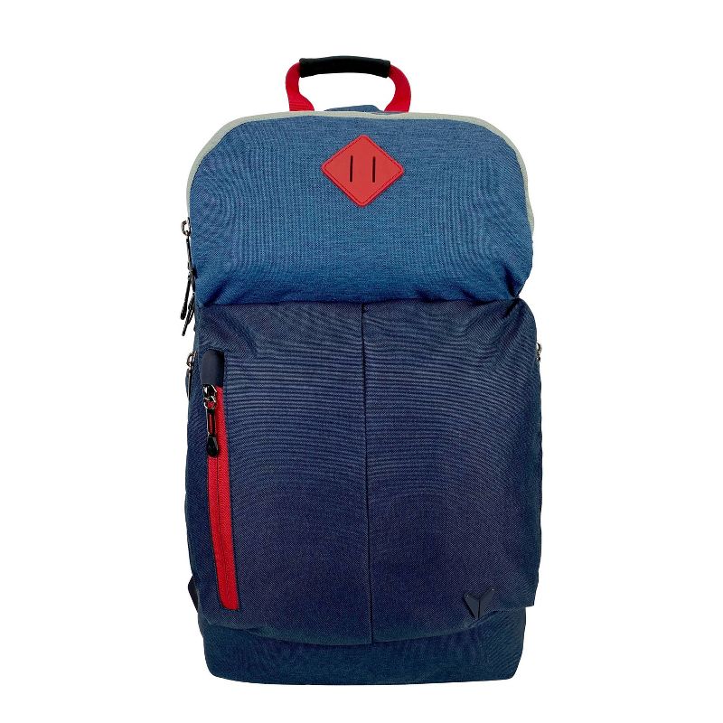 Bondka 20.5" Jumpstreet Backpack - Blue/Black with Red Accent