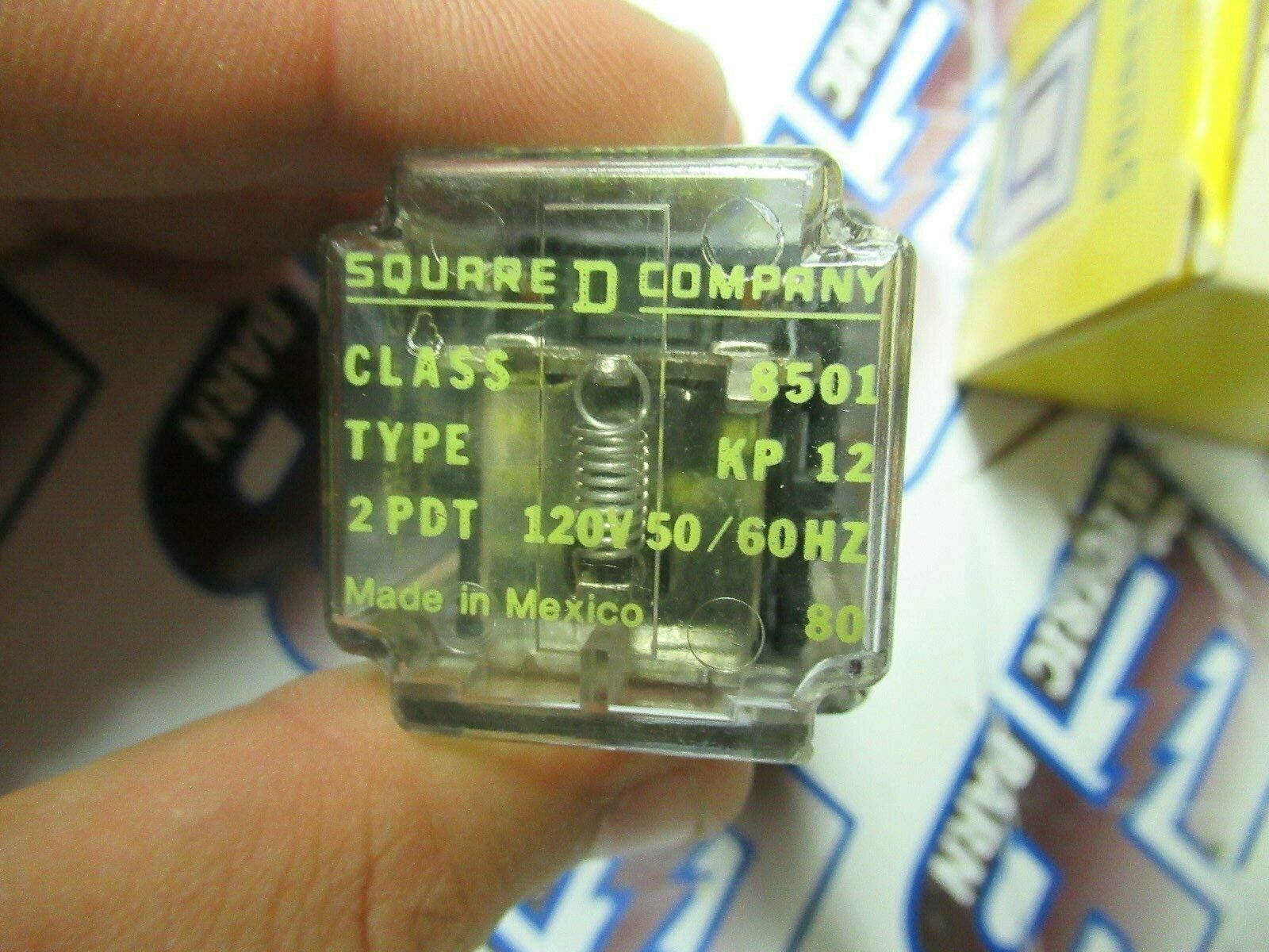 SQUARE D 8501KP12 GENERAL PURPOSE RELAY, DPDT 10 AMP, 120 VOLT COIL - NEW