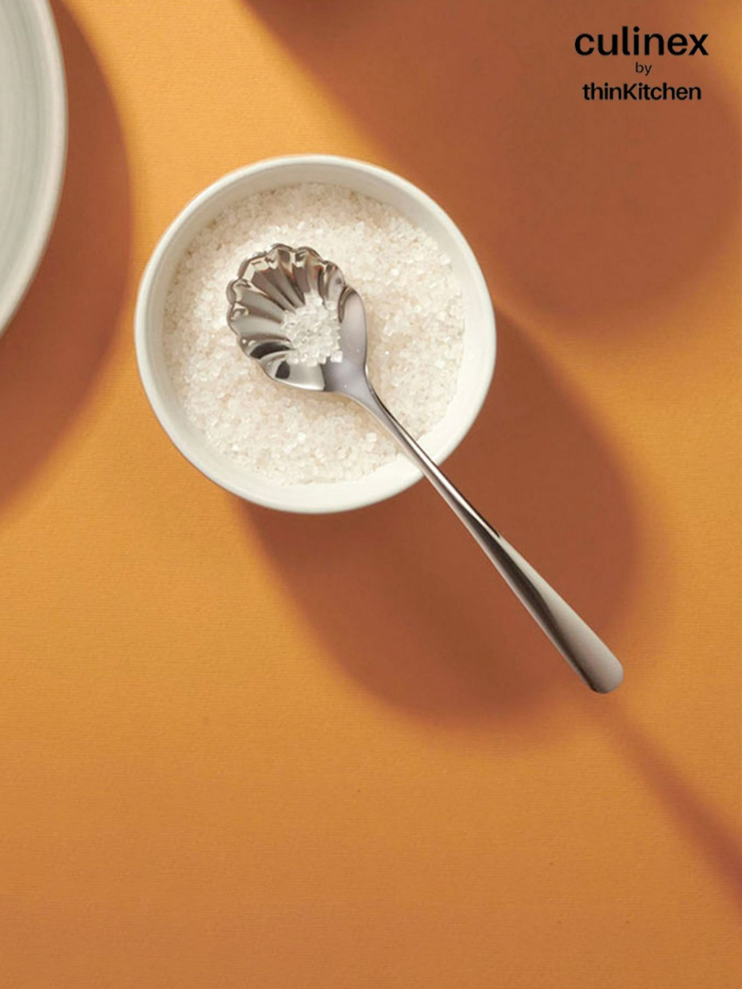 Culinex by thinKitchen Dora Silver Stainless Steel Mirror Finish Sugar Spoon (Set of 6)