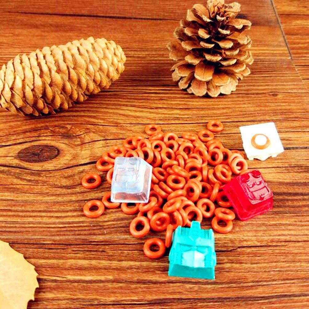 ThreeBulls 120Pcs Rubber O-Ring Switch Dampeners Keycap white For Cherry MX Key Switch Keyboards Dampers