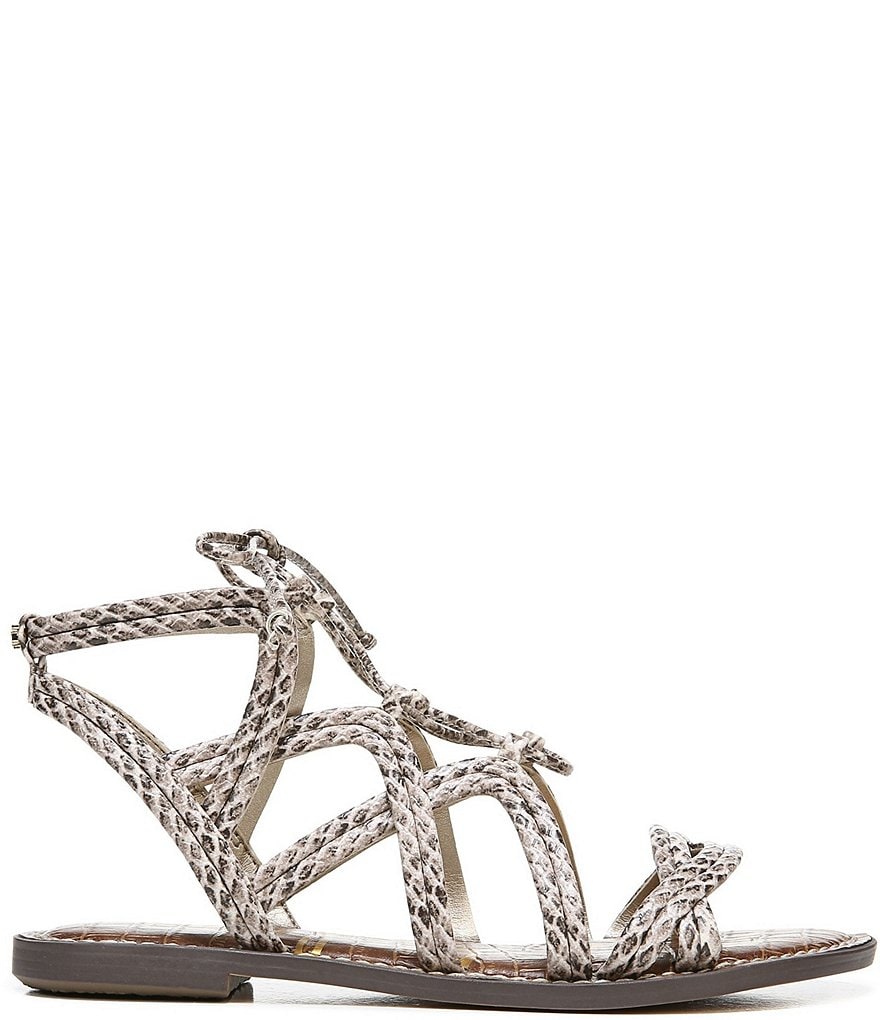Sam Edelman Gasha Strappy Snake Printed Gladiator Sandals