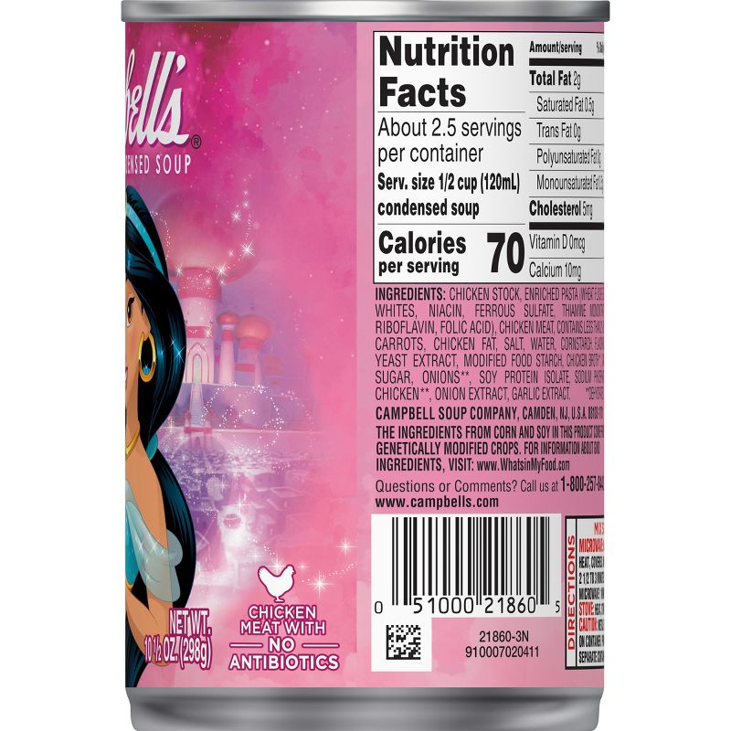 Campbell's Condensed Disney Jasmine Enchanted Shapes Pasta with Chicken in Chicken Broth Soup - 10.5oz