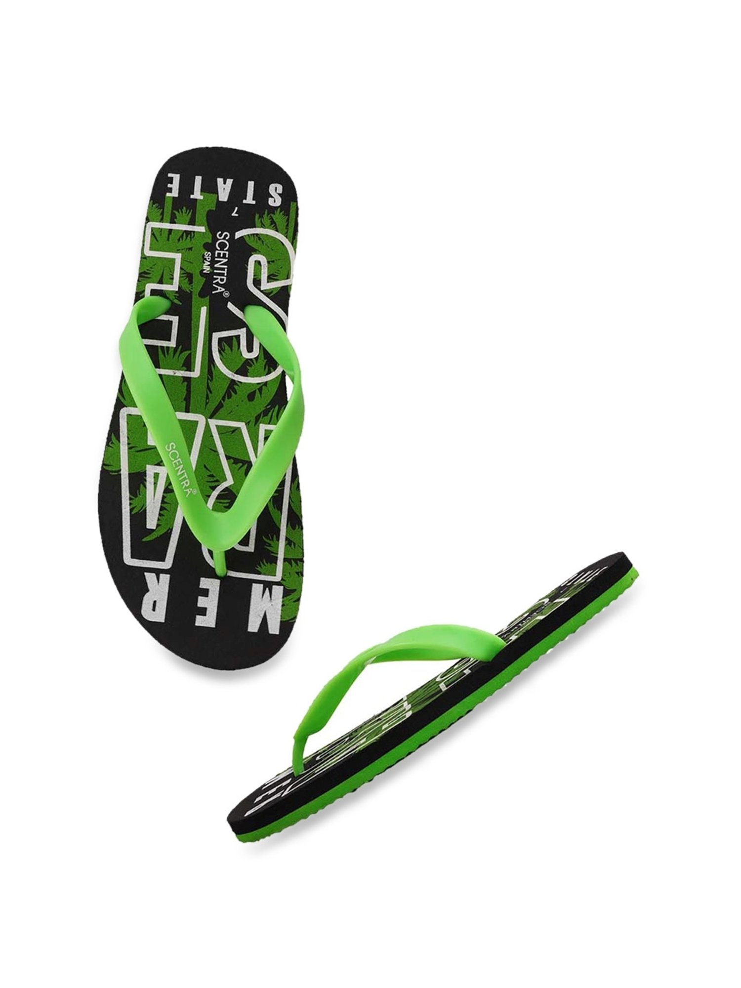 Scentra Men's Green Flip Flops