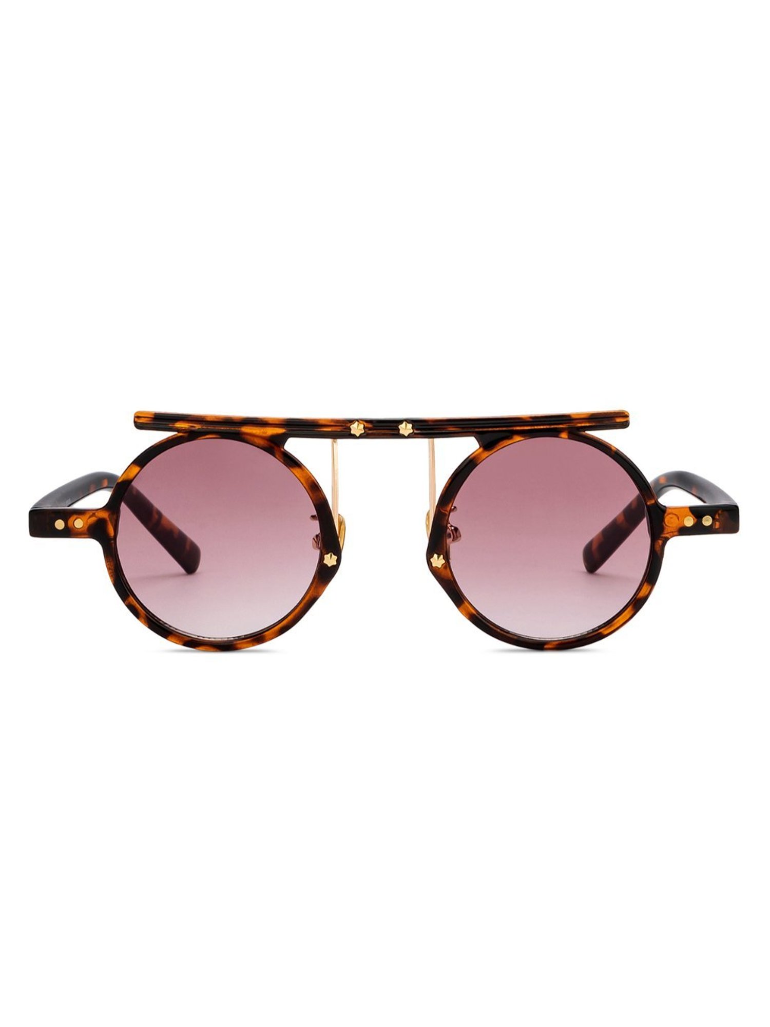 OJOS Brown Round Polarised and UV Protected Lens Unisex Sunglasses