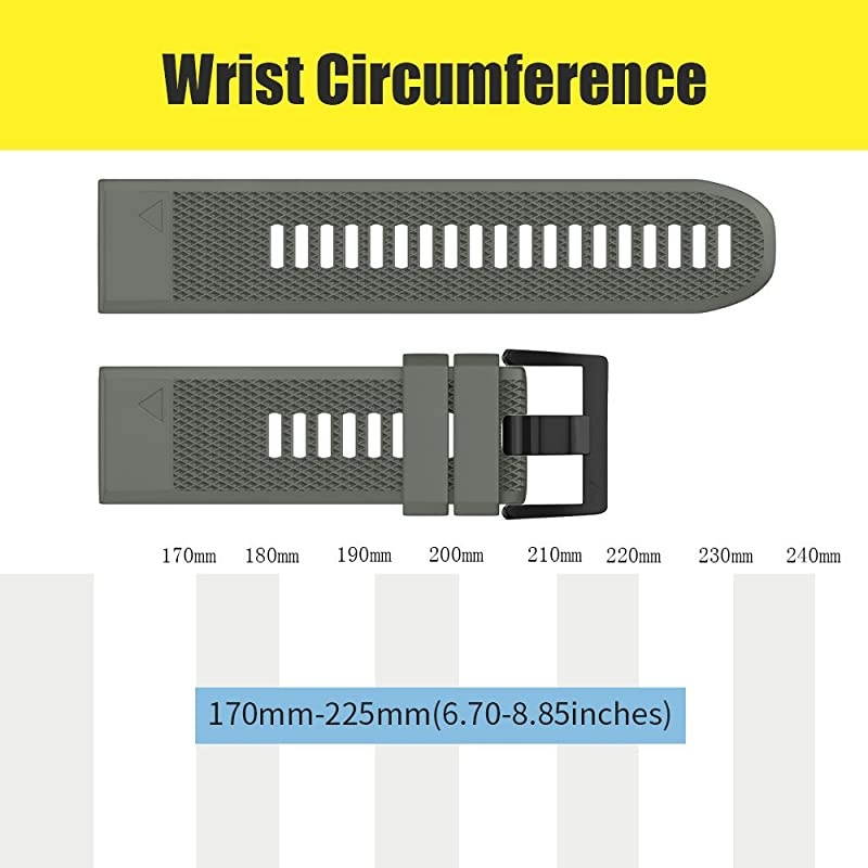 Compatible with Fenix 5 Band Easy Fit 22mm Width Soft Silicone Watch Strap Replacement for Fenix 5Fenix 5 PlusForerunner 935Approach S60Quatix 5 Dark Blue