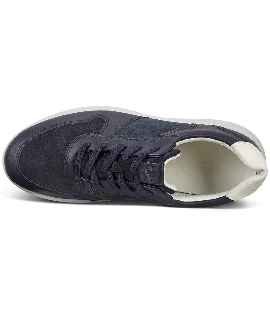 ECCO Men's Soft 7 Runner Suede and Leather Classic Sneakers
