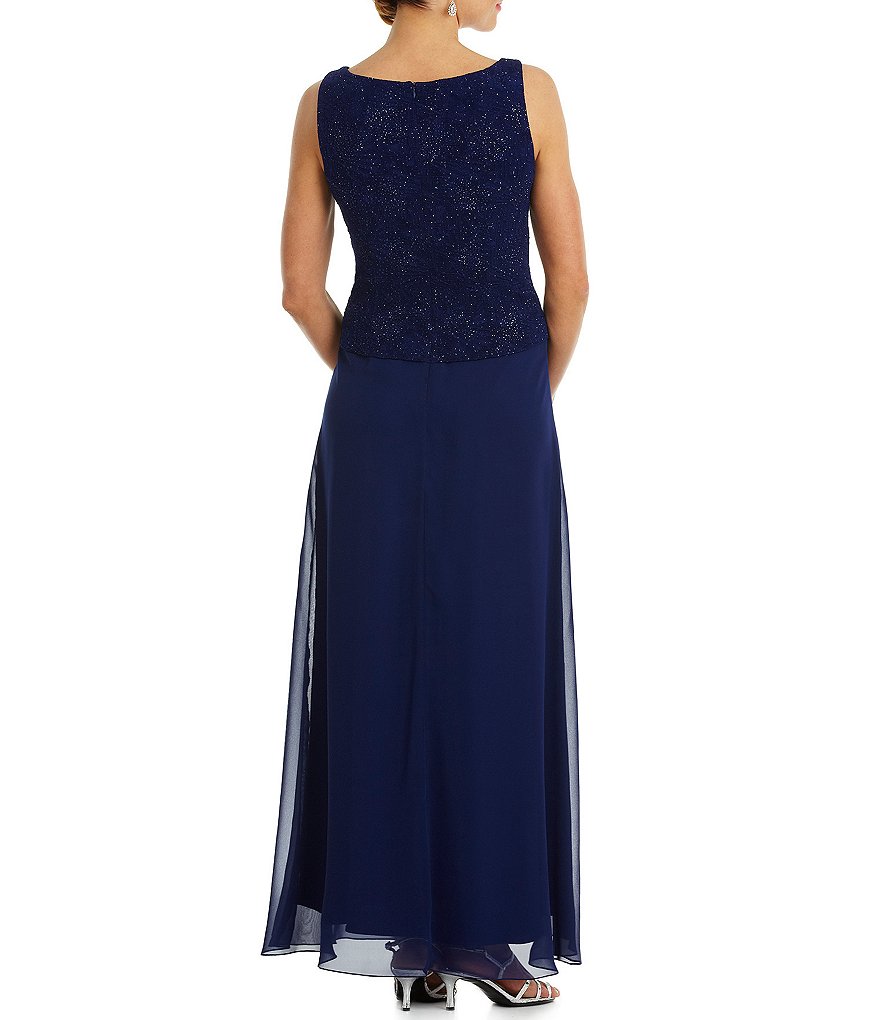 Alex Evenings 2-Piece Glitter Embellished Jacquard Jacket Dress