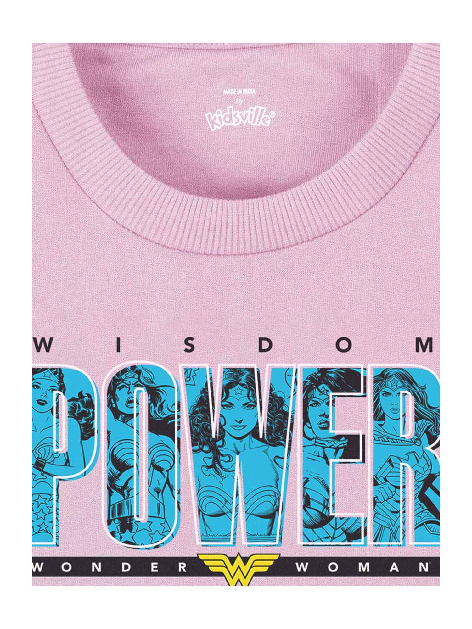 Wonder Woman Printed Sweatshirt For Kids Girls