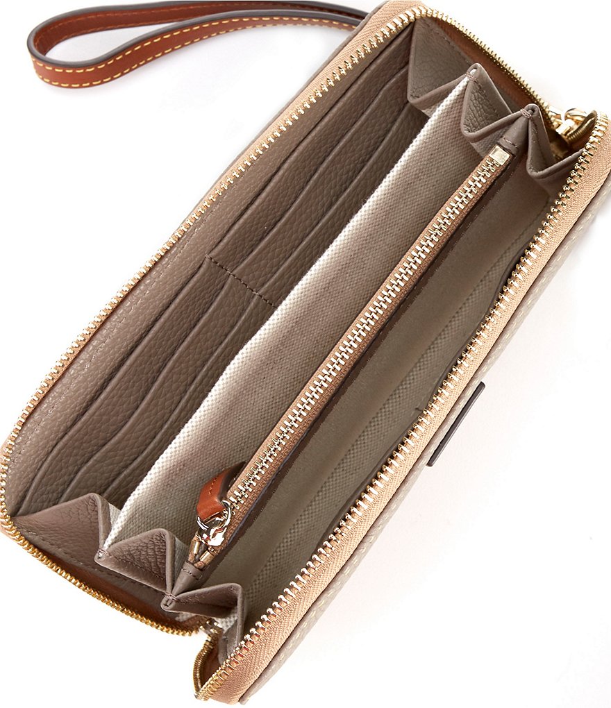 Dooney & Bourke Pebble Collection Large Zip Around Wristlet