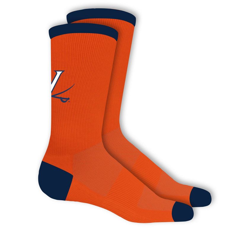 NCAA Virginia Cavaliers Big Game Crew Socks 10-13