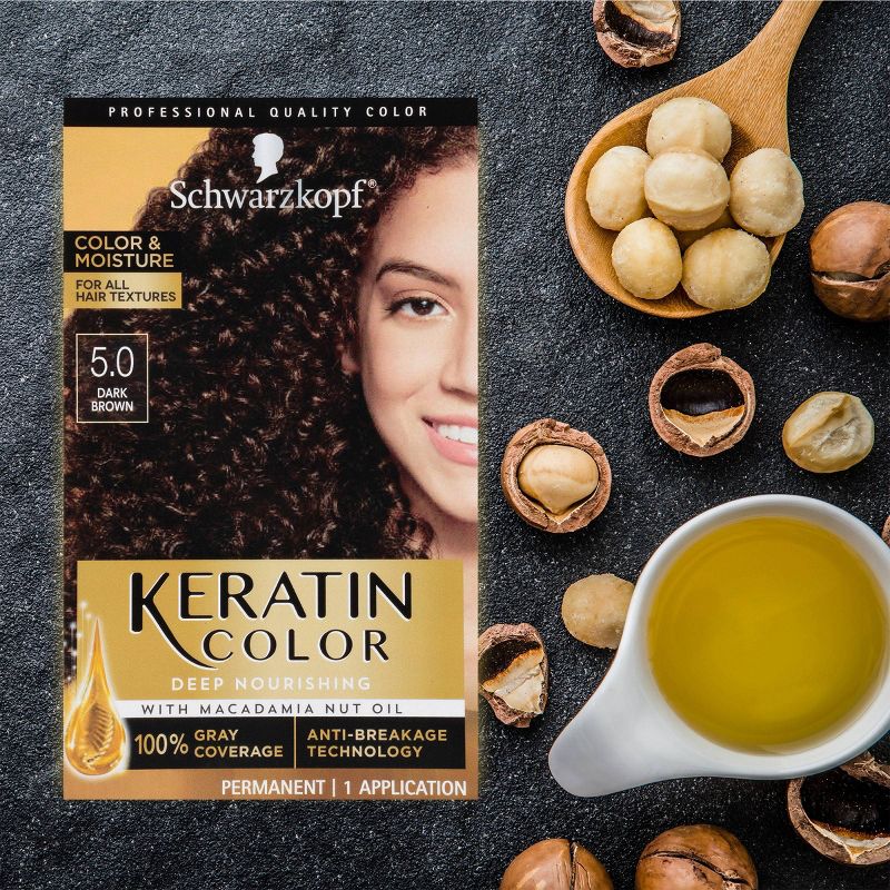 Schwarzkopf Keratin Color Dark Brown Permanent Hair Color - 6.2oz
