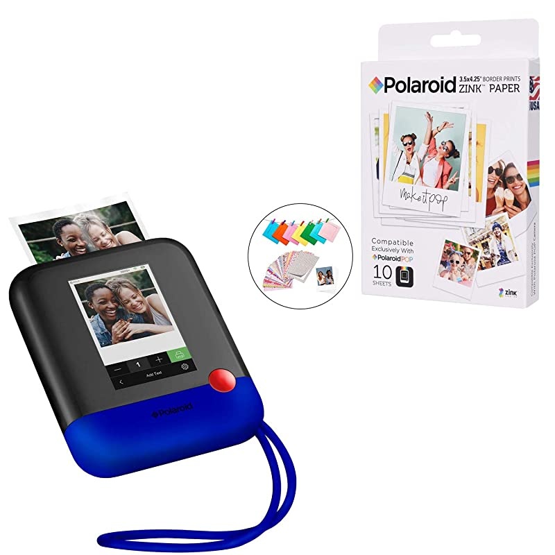 Polaroid POP 3x4" Instant Print Digital Camera with  Zero Ink Printing Technology - Blue (DISCONTINUED)