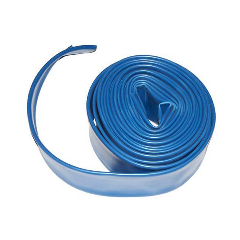 Plastiflex LF500112050PS 1.5 Inch x 50 Foot Lay Flat Swimming Pool Backwash Hose for In Ground or Above Ground Swimming Pool Filter