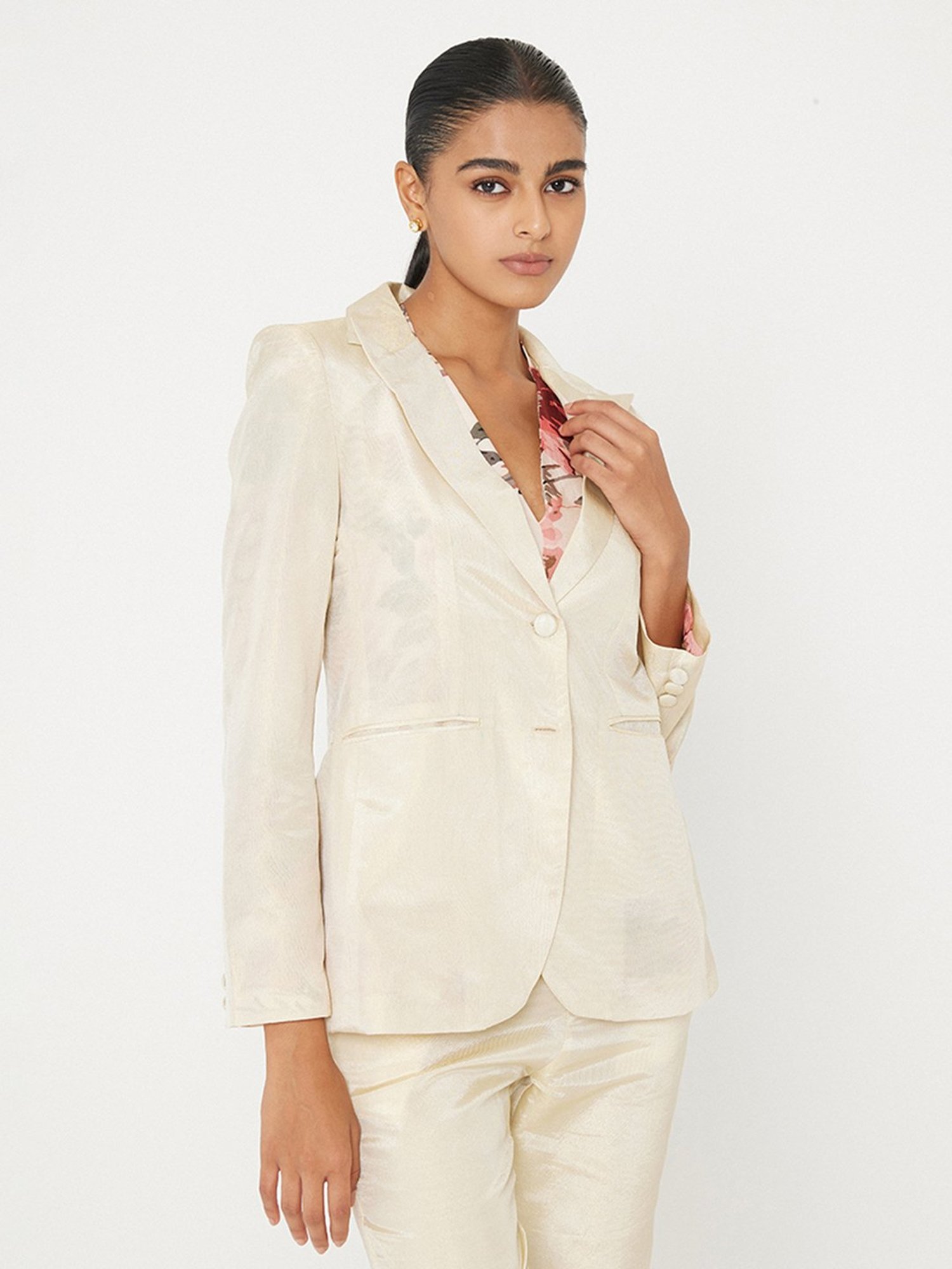 ANCESTRY Off White Blazer