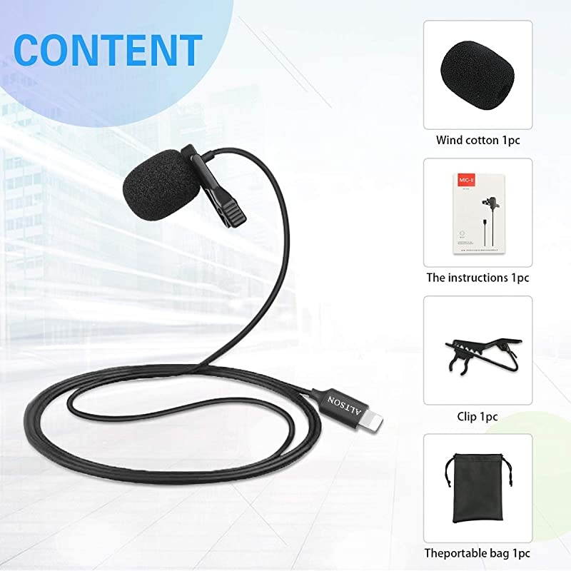 UltraCompact Clip Omnidirectional iPhone Microphone for iPhone78xrxs11PlusProiPadiPod for PodcastYouTubeInterviewVlogVideoLecture Recording Mini Microphone for iPhone98ft