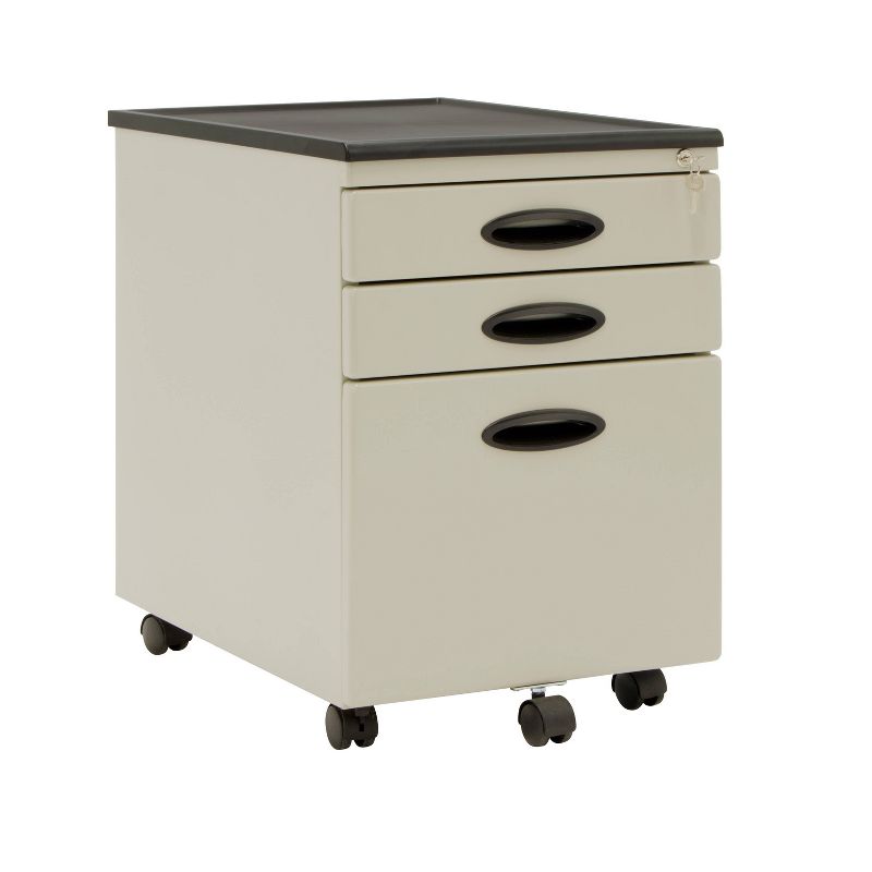 Mobile File Cabinet w/Locking Drawers - Putty