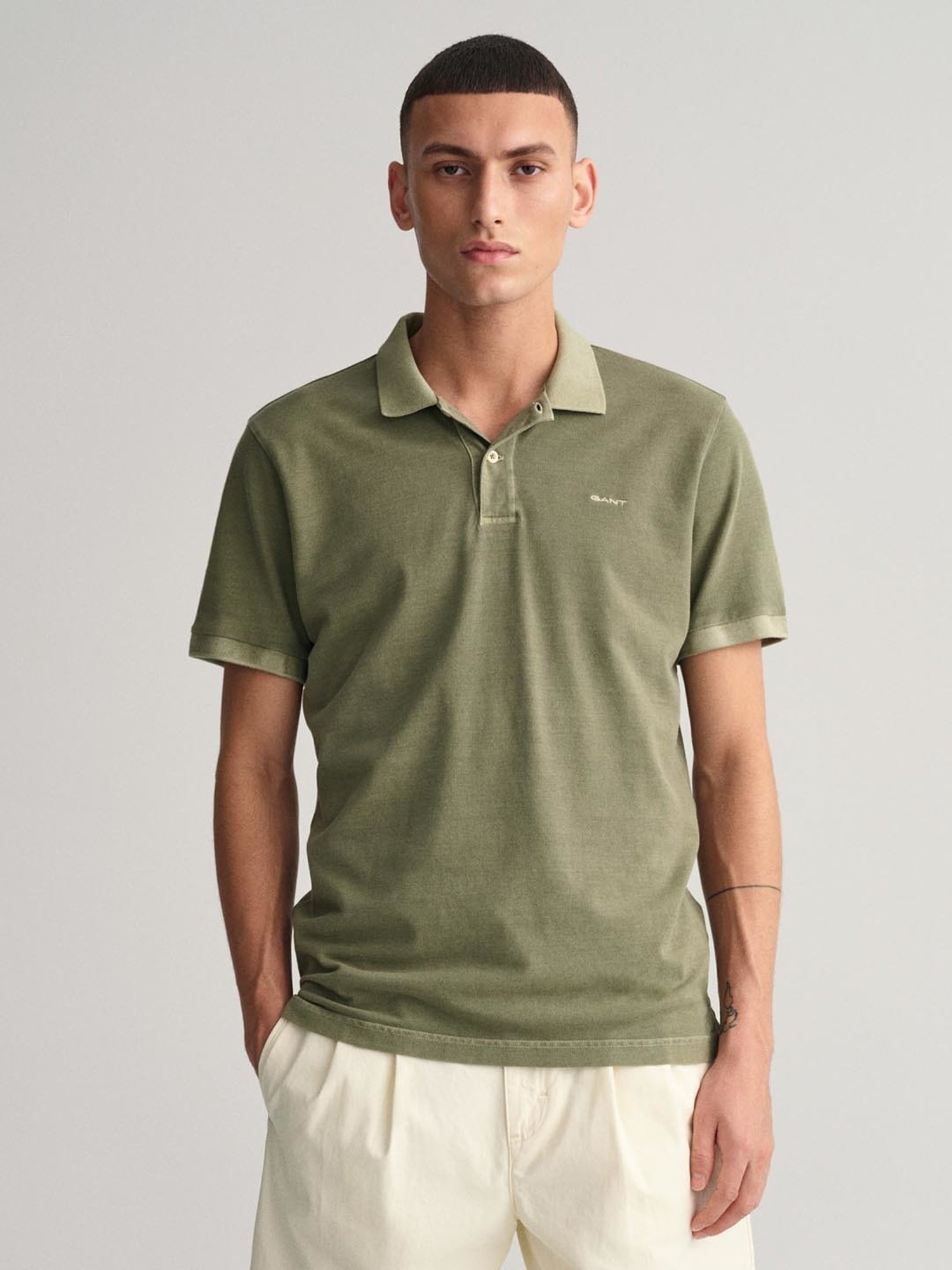 GANT Green Cotton Regular Fit Polo T-Shirt