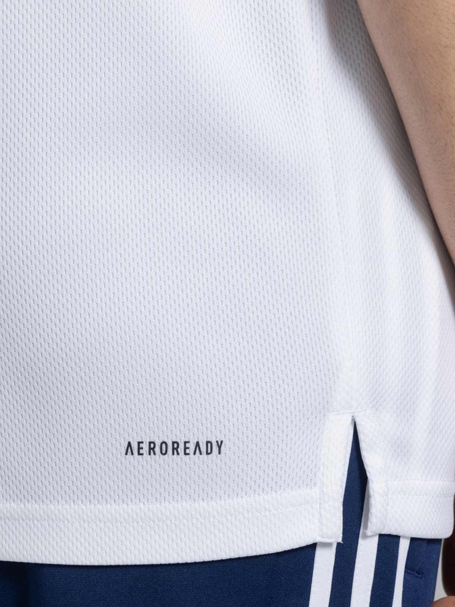 Adidas White Regular Fit Sports Polo